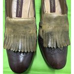 Joan & David Vtg  Couture Women Brown  Block Heel Oxford Pumps 8.5 Photo 2