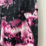 Apana  Pink and Black Splattered Yoga Pants Medium Photo 2