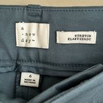 A New Day Women's Mid-Rise Slim Straight Fit Side Split Trousers Teal Blue 6 Photo 2