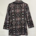 Free People  Black Aztec Geo Print Long Cozy Jacket Wool Alpaca Blend Size XS Photo 1