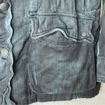 Free People  Double Cloth Jacket Military Drawstring distressed tie dyed Size S Photo 8