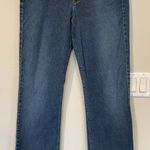 DKNY  Jeans Women Wide Straight Leg Size 12L Trade Mark 96% Cotton Blue Photo 0