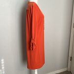 Michael Kors  Lace Up Shirt Dress Orange Size Medium Photo 2