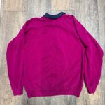 Hanes Vintage Magenta Pink Floral Granny Quilt  Crewneck Sweatshirt Women's Large Photo 1