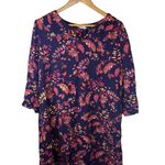 BeachLunchLounge  XL Dress Floral Print 3/4‎ Sleeve Boho Relaxed Fit Photo 0