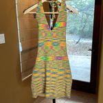 Beginning Boutique  Elaina Halter Mini Dress Multi Rainbow Knit Dress Size Large Photo 7