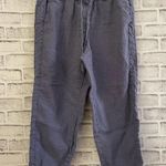 J.Jill Women’s Pure blue cropped pull-on pants, 100% linen, size medium petite Photo 0