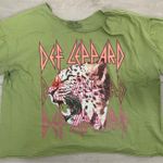 Philcos Def Leppard Cropped Tee Green Size L Photo 0