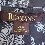 Roaman’s Plus Size 20W Navy Paisley Button Front Shirt Boho Chic Officewear White Photo 2