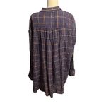 Free People | Women's Oversize Break My Stride Plaid Button Up Shirt Sz S Photo 4