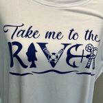 Take me the River sleeveless beach coverup tank NWOT White Size 2X Photo 2