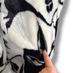 Vintage Donnybrook Faces Black White Faux Fur Coat Oversized Medium Art To Wear Photo 4