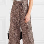 Reformation Jackie Animal Print Linen Pants Wide Leg High Waisted Print 6 Photo 0