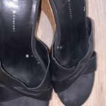 Nine & Co. black leather cork wedges Photo 7