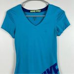 Nike 💙  Pro Blue Short‎ Sleeve Shirt Size XS Photo 3
