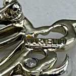 Vintage Marvella two tone gold and silver swan on rhinestone water rare item Photo 8