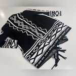 Chico's Chico’s women’s Black and White Printed tassel Cardigan size 1 medium Photo 4