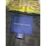 American Eagle Medium Jacket Sherpa Fleece Southwest Print Green Yellow Unisex Photo 2