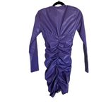 ZARA NWT Faux Vegan Leather Purple Dress XS Bloggers Fav Photo 13
