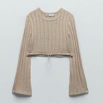 ZARA NWT  RIB KNIT CROP SWEATER Photo 3