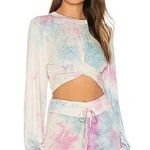 Beach Riot Marley Crop Top in Light Tie Dye in Size XS Photo 0