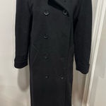 Larry Levine Vintage 80s/90s  Petite Sz:6P Black Wool Long Peacoat Jacket Coat. Photo 0