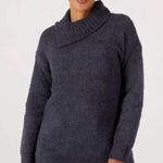 Barefoot Dreams  CozyChic Cowl Neck Tunic Sweater Grey Blue Oversized Size Large Photo 0