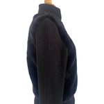 Guess  Jean’s GLAMOUR Black Faux Fur Sweater Knit Zip Up Jacket Size M Photo 5