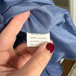 Satin Pleated Sleeveless Bow Maxi Dress Gown Wedding Bridesmaid Blue Size 12 Photo 9