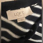 Loft Navy white stripe  3/4 length blouse sweater Photo 1