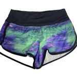 Lululemon  Drop It Low Run Shorts Rio Nights Multi Purple Roll Waist Size 6 Photo 3