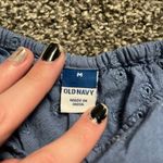 Old Navy blue eyelet lace capsleeve mini sundress M Photo 3