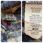 Ariella  Sweater Striped Ruched Drawstring Back Knit Top S Long Sleeve Crew Neck Photo 12