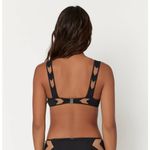 NEW NWT $120 Mira Zadeh Jamie Top Mesh Bolt Swimsuit Bikini Beach Surf Black M Size M Photo 1