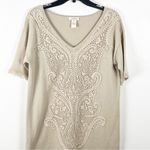 Sundance  Celia Embroidered Crochet Lace Trim Tunic Dress, Size Medium Photo 5