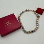 New Kenneth Jay Lane 2009 Inaugural Simulated Pearl Necklace Original Box Pastel Photo 0