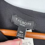 Talbots NEW  black with white fringe trim sheath dress short sleeve 10 petite Photo 10