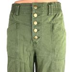 Knox Rose  Green High Rise Button Fly Cropped Straight Leg Casual Pants Size XS Photo 3