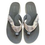 Sperry Women's Flip Flops Sandals Silver and Rope Size 10 Photo 0