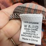 Orange and Brown Plaid Flannel Shirt XXL W Journey Graphic on back Photo 3