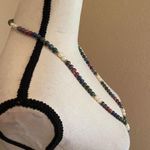 Women’s Bead Costume Necklace Beaded Blue / Purple / Green Glass Faux Pearl Photo 6