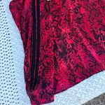 Ba&sh  WOMENS large Red and Black Snake Print Blouse long sleeve 100%viscose Photo 4