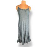 Vintage Ralph Lauren Denim Midi Dress Spaghetti Strap Flared Hem Boho Western Blue Size 12 Photo 1