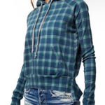 Frank & Eileen Tee Lab Limited Edition Plaid Hoodie Sweatshirt Size Medium Blue Photo 0