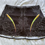 Lucky In Love Tennis Golf Skort Skirt Black Stretch Womens Size XXL Paisley Photo 0