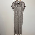 Aerie OFFLINE By  Thumbs Up Heavyweight Polo Maxi Dress Size Large Ribbed Striped Photo 1