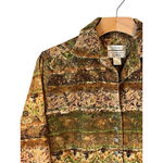 Christopher & Banks Shirt Jacket Womens Size Small Brown Green Long Sleeve Snap Photo 1