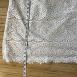 Bleuh Ciel Women’s Sleeveless White Lace Over Tan Lining Dress Size XS Back Zip Photo 9