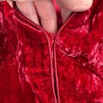 Vintage Y2K Intuitions Velvet Cardigan Jacket sz 4 Red Holiday Vamp Whimsigoth Photo 4