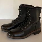 B.O.C Black Combat Boots Women’s Size 7.5M Faux Leather Lace Photo 0